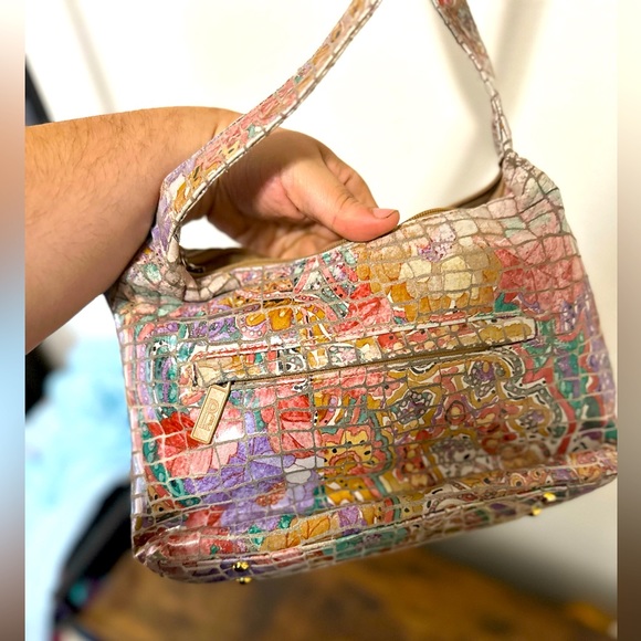 Pinky Bags Closet Clearout Vtg Pinky Reptile Glaze Genuine Leather